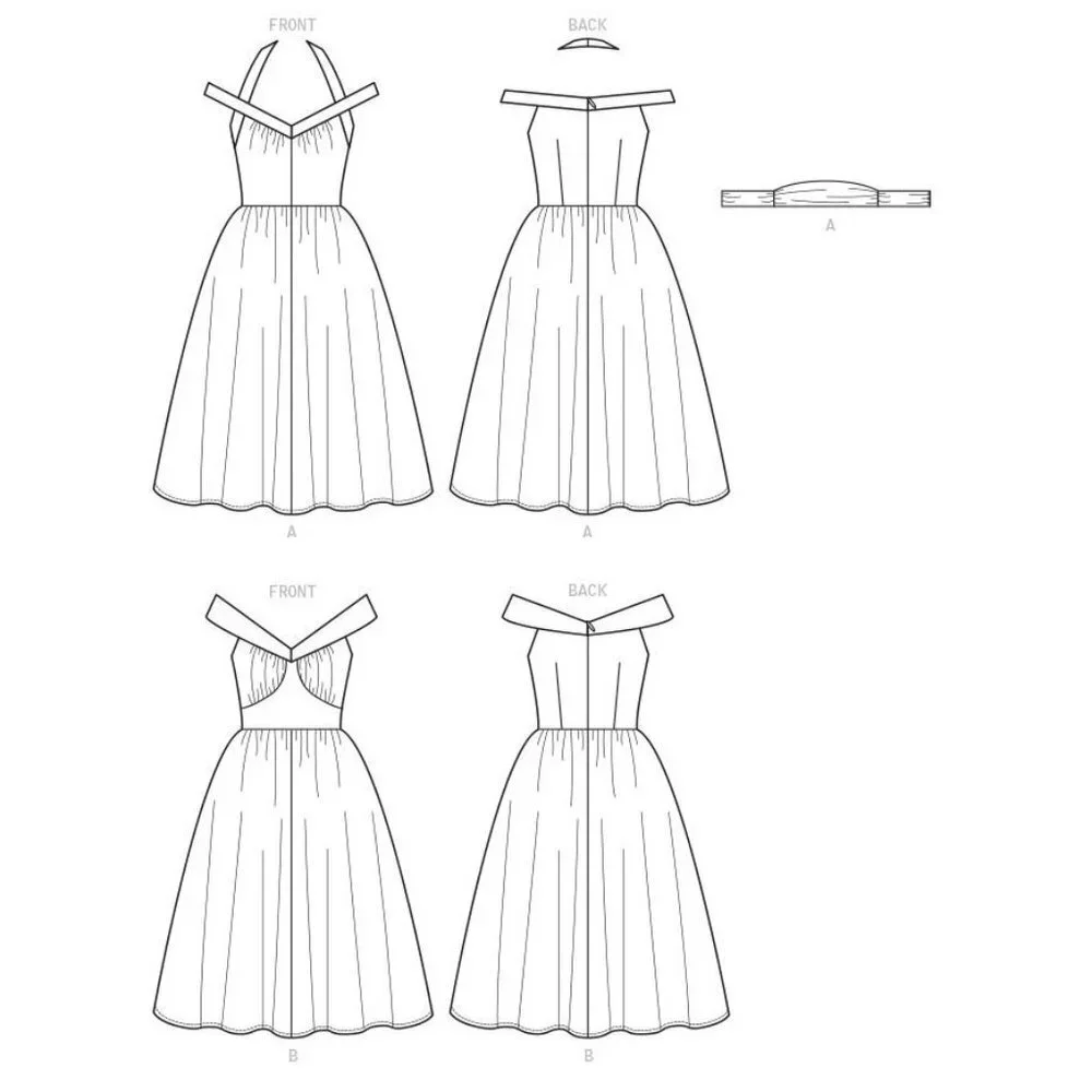 McCall's‎ Sewing Pattern 7748 Misses Dress Cummerbund Size 6-14